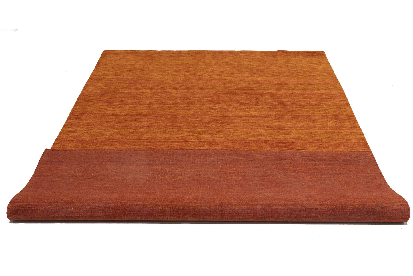 Orange Red Solid Design Hand-Loomed 6X9 Gabbeh