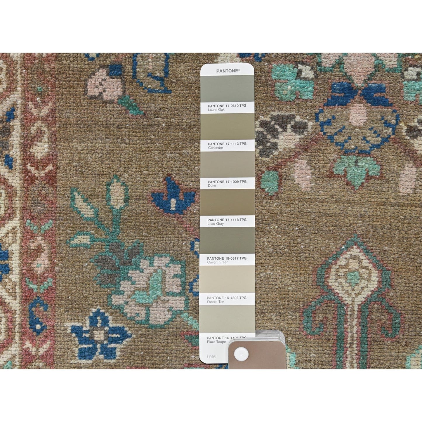 3'4"X9'9" Brown Vintage Farsian Amadan Worn Wool Hand Knotted Runner Rug