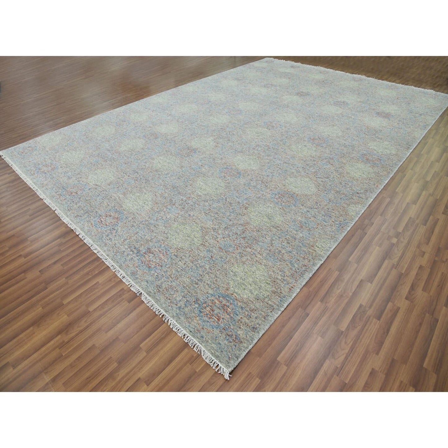 12'X17'4" Obscured And Subtle 100% Wool Hand Knotted Oriental Rug
