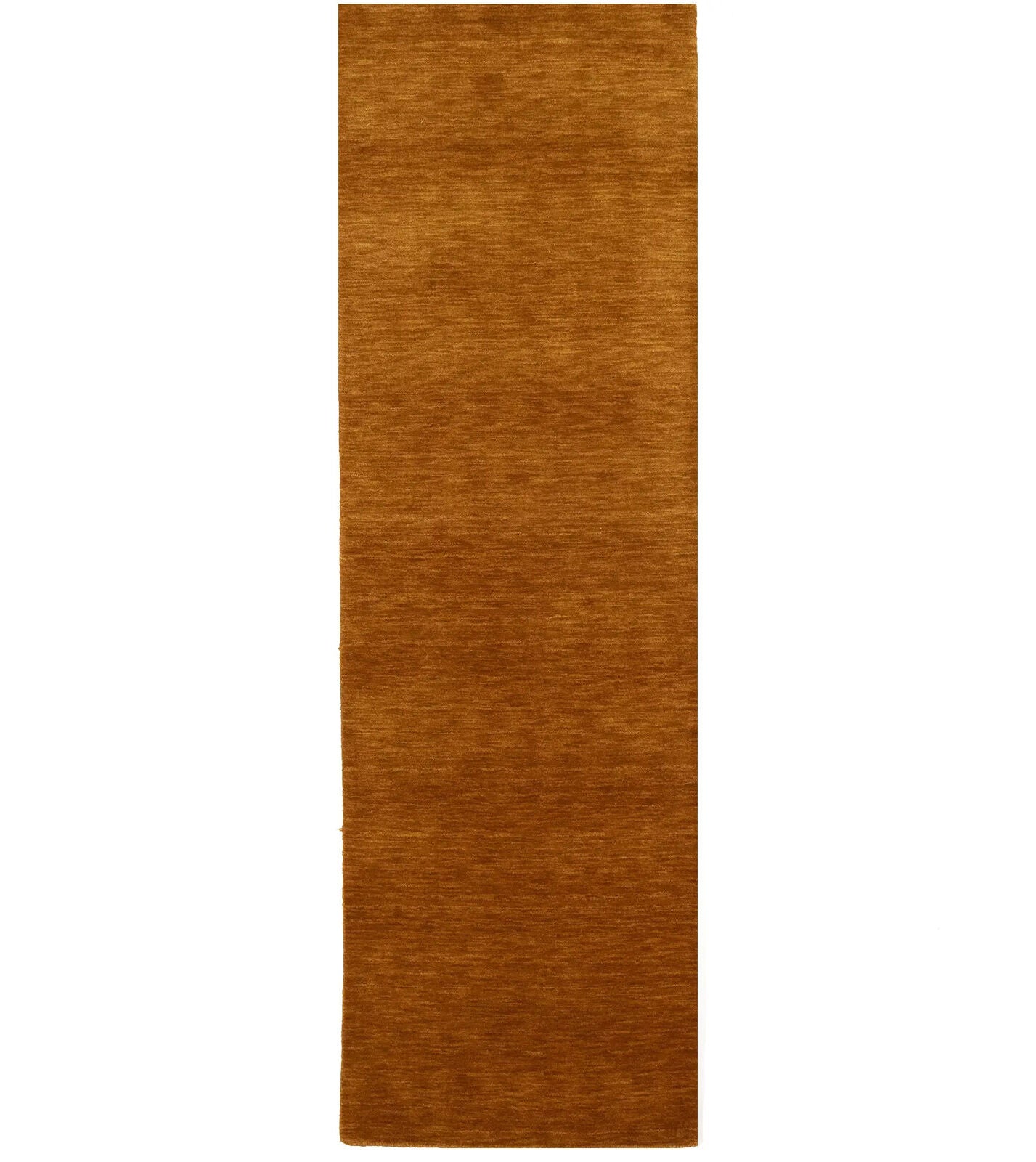 Orange Solid Design Hand-Loomed 3X8 Gabbeh Wool