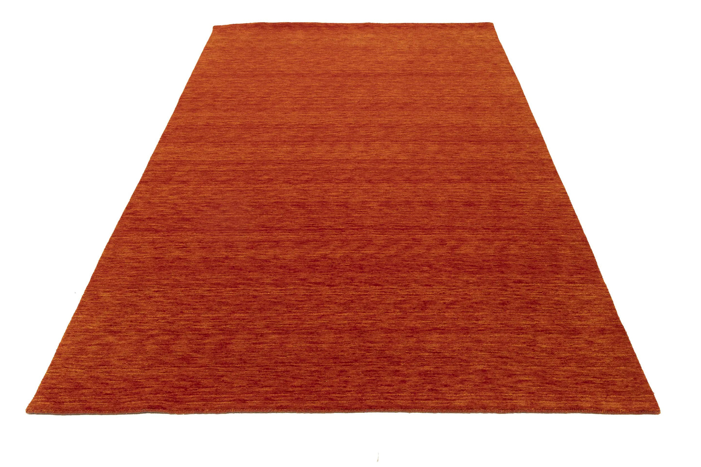 Orange Red Solid Design Hand-Loomed 6X9 Gabbeh