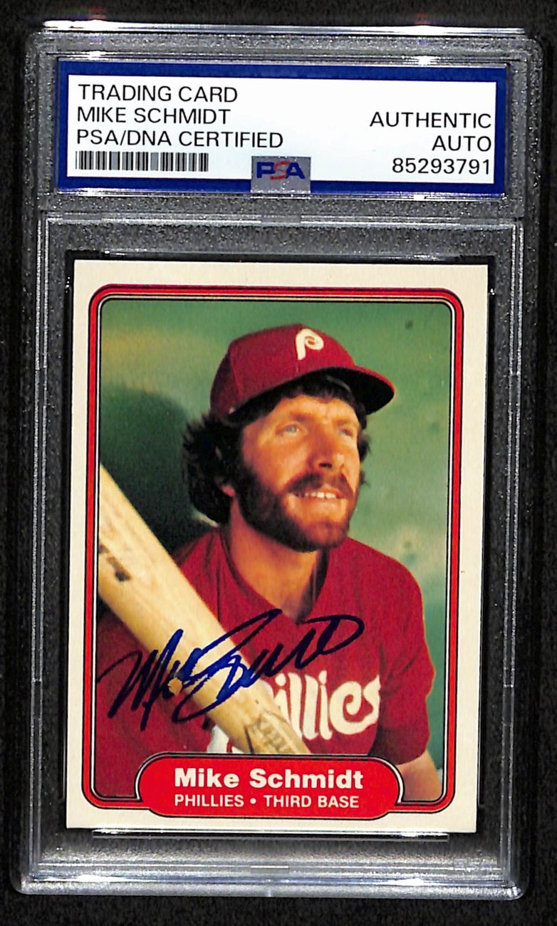 Mike Schmidt Hof Signed/Autographed 1982 Fleer