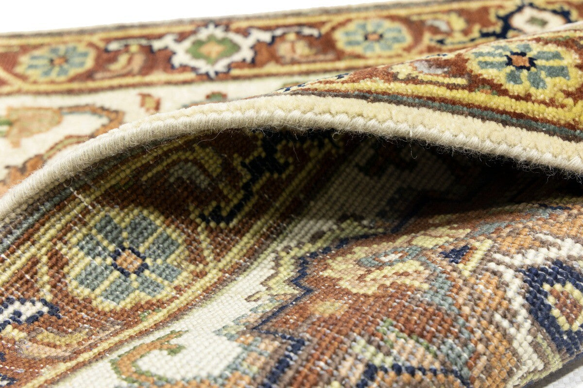 Heriz Serapi Oriental Runner Rug Geometric Design
