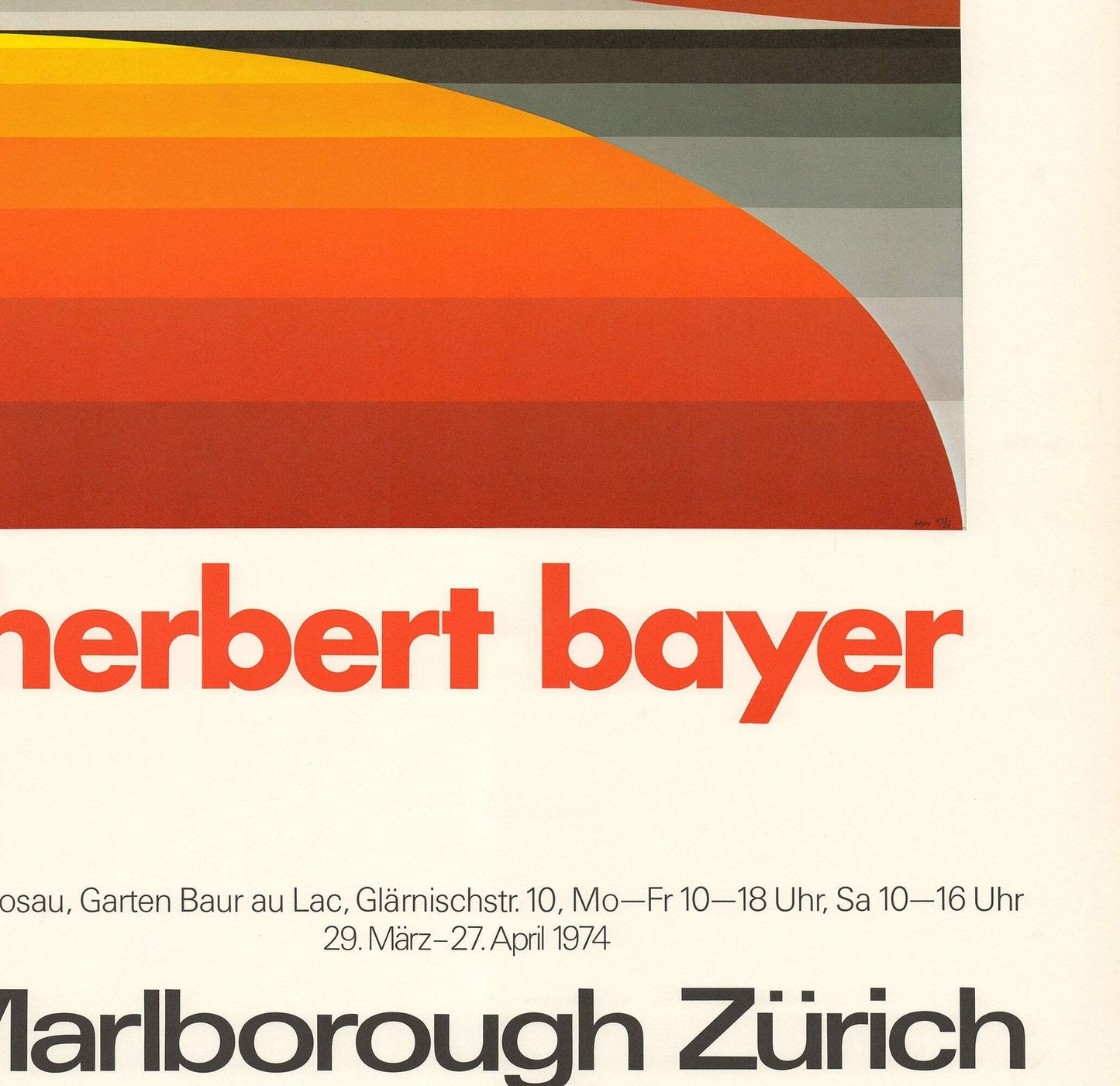 Herbert Bayer Marlborough Zurich " Lithograph