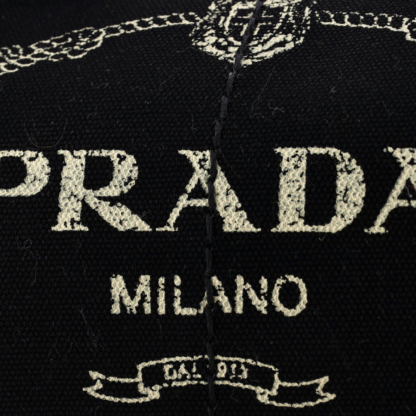 Prada Canapa Convertible Tote Canvas Large