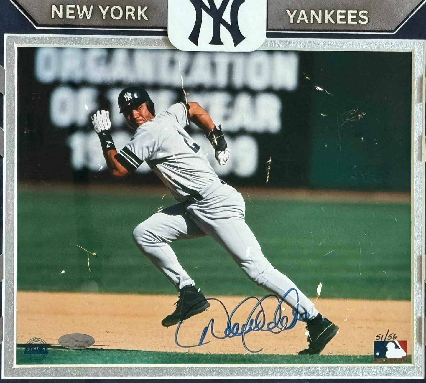 Derek Jeter Autographed 8X10 Framed Baseball Photo L.E. 51/56 (Steiner)