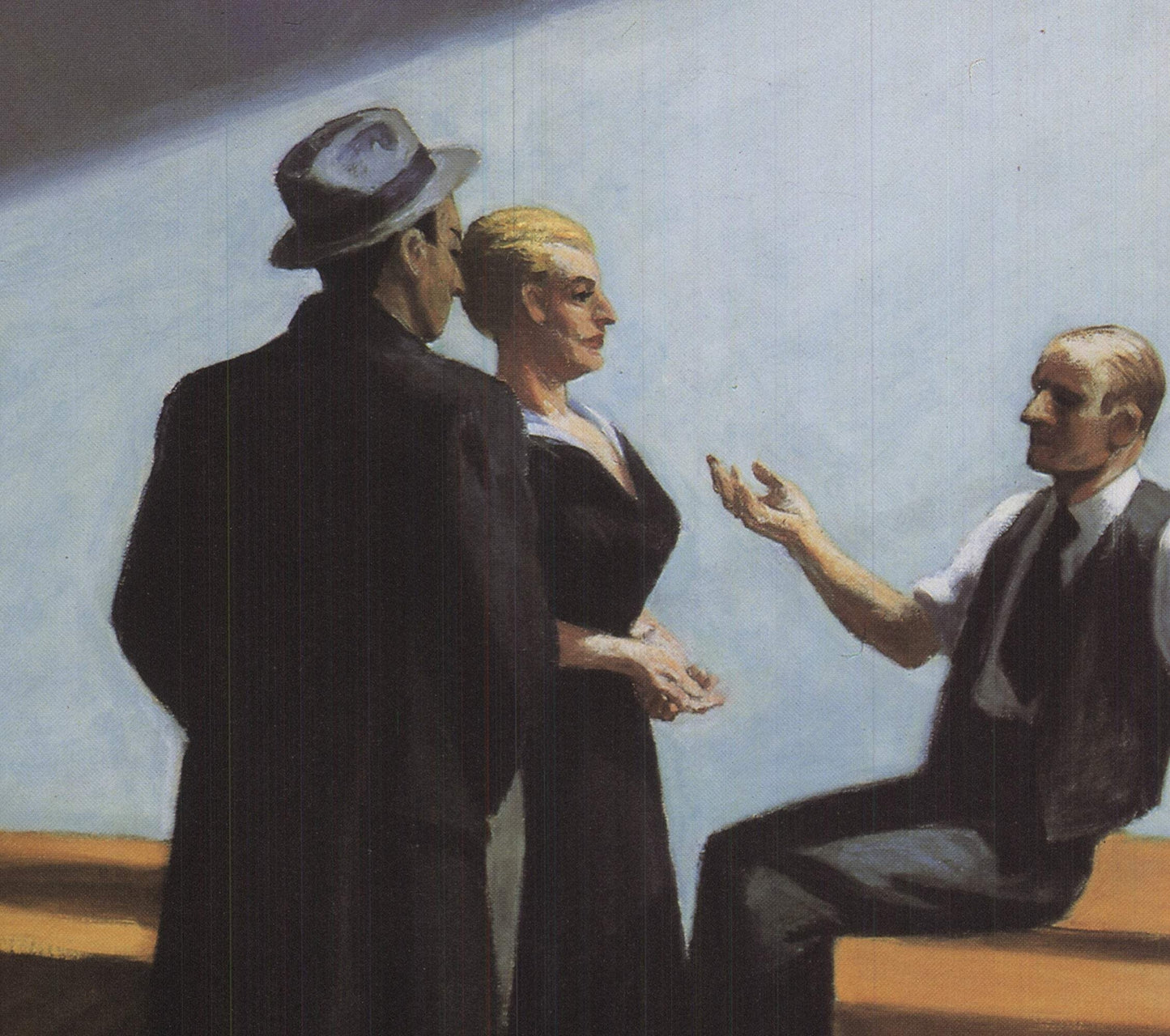 Edward Hopper Conference At Night " Offset Lithograph Realism