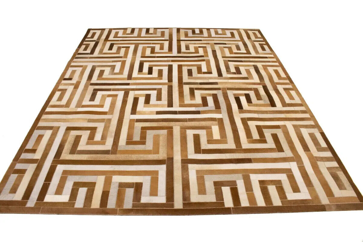 Contemporary Brown Cowhide Rug Large Modern