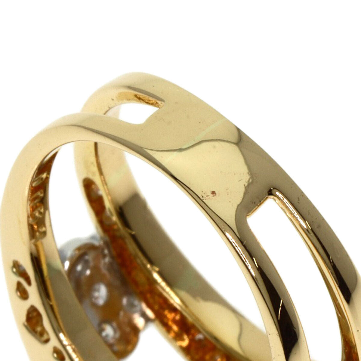 Ponte Vecchio Ring Diamond K18 Yellow Gold K18