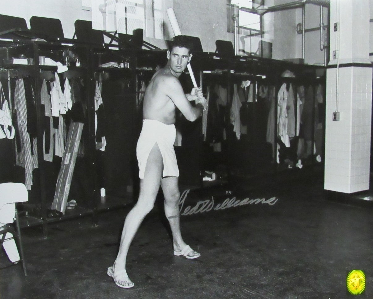 Ted Williams Hof Signed/Autographed 16X20 B/W