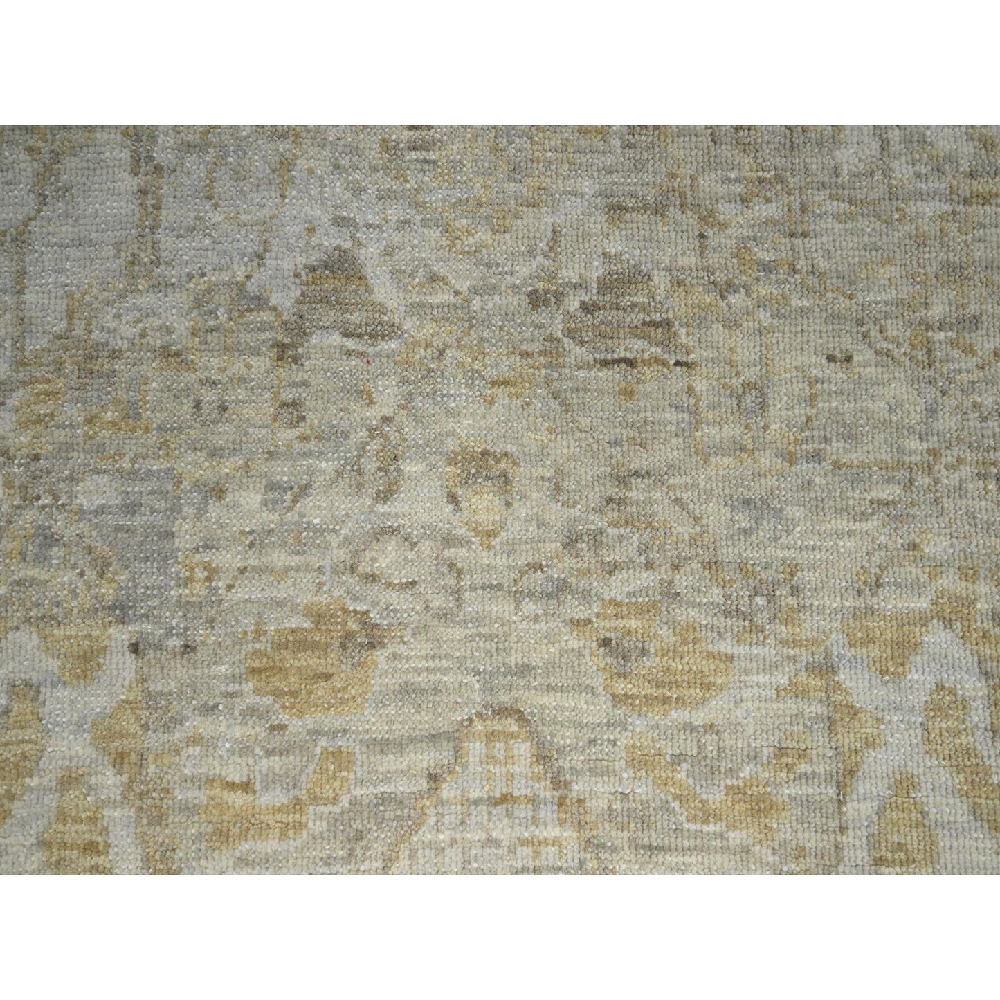 9'1"X12'2" Gray Broken And Erased Sultanabad Design Wool Hand Knotted Rug
