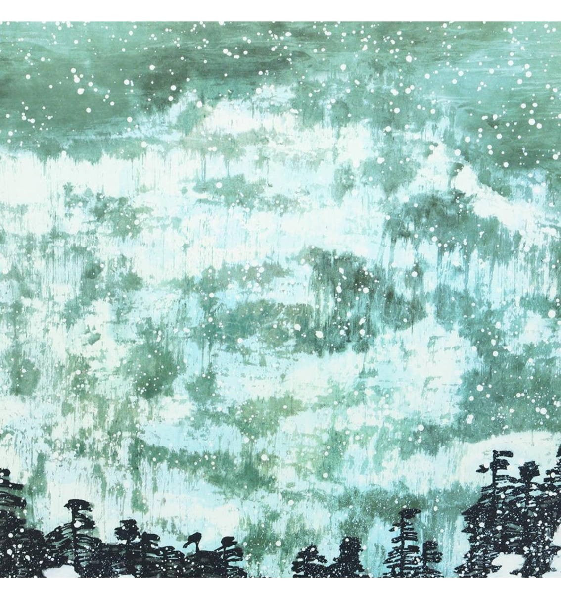 Zhang Bu (Chinese) Original Lithograph "Winter" Signed Numbered Framed Coa