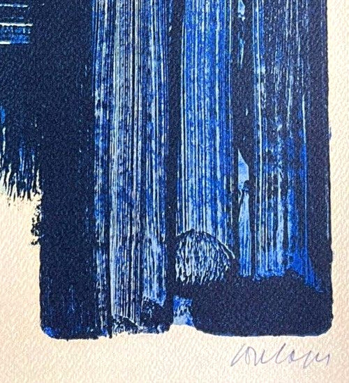 Pierre Soulages Coa Signed Op And Numbered In