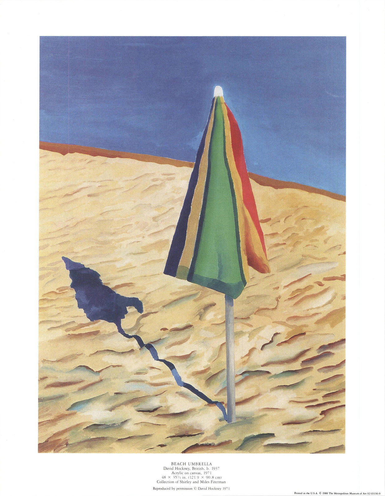 David Hockney Beach Umbrella " Poster Pop Art