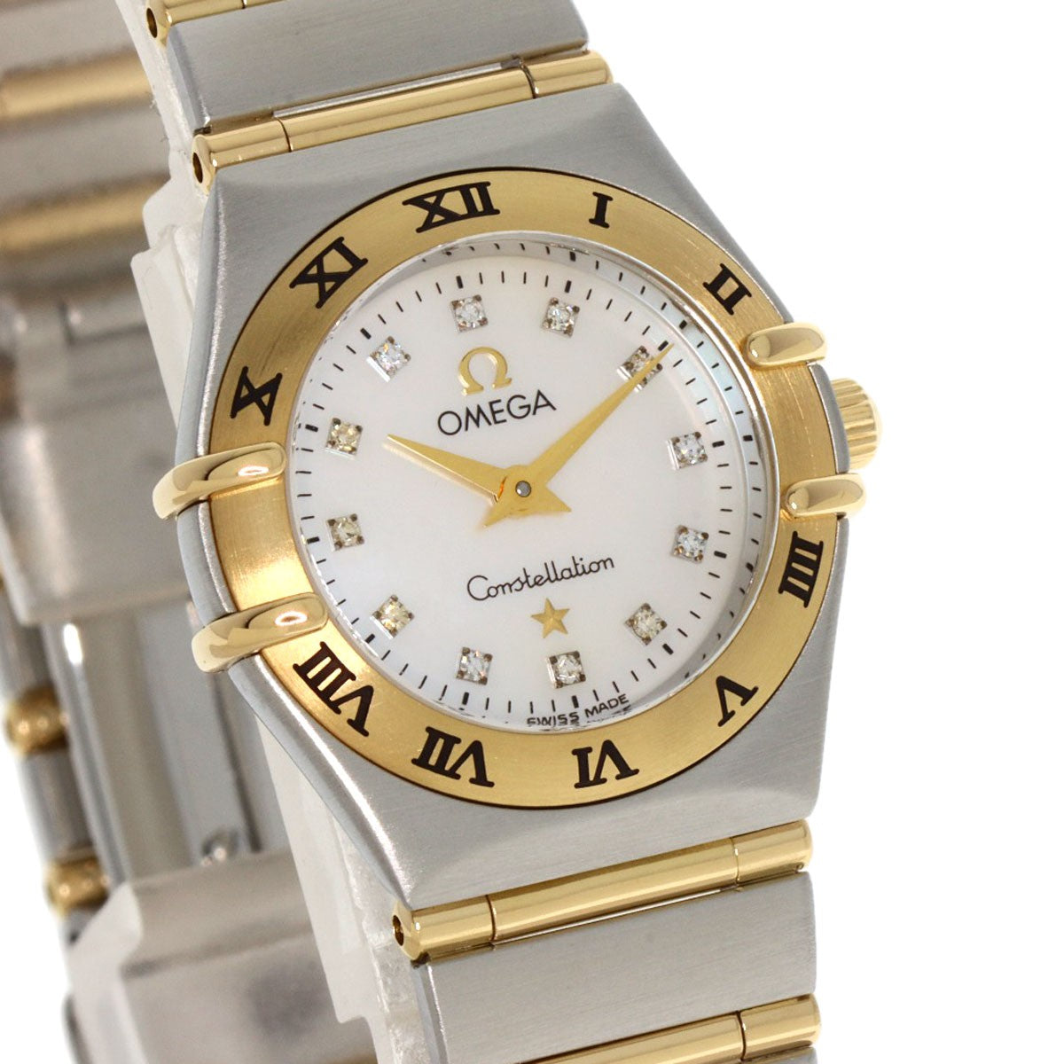 Omega Constellation Diamond Watches 1262.75.00 Stainless Steel/Ssxk18Yg Ladies