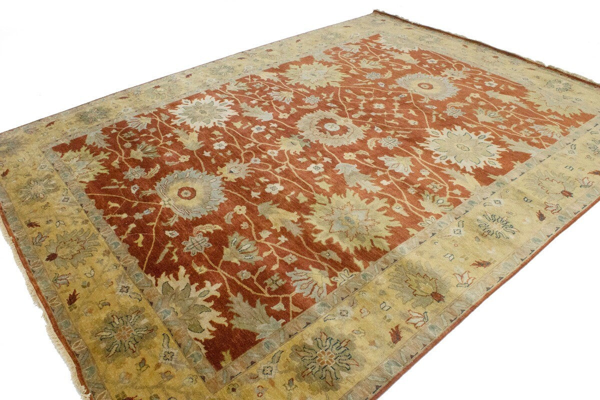 Handmade Floral Oriental Rug Vintage Style Osh