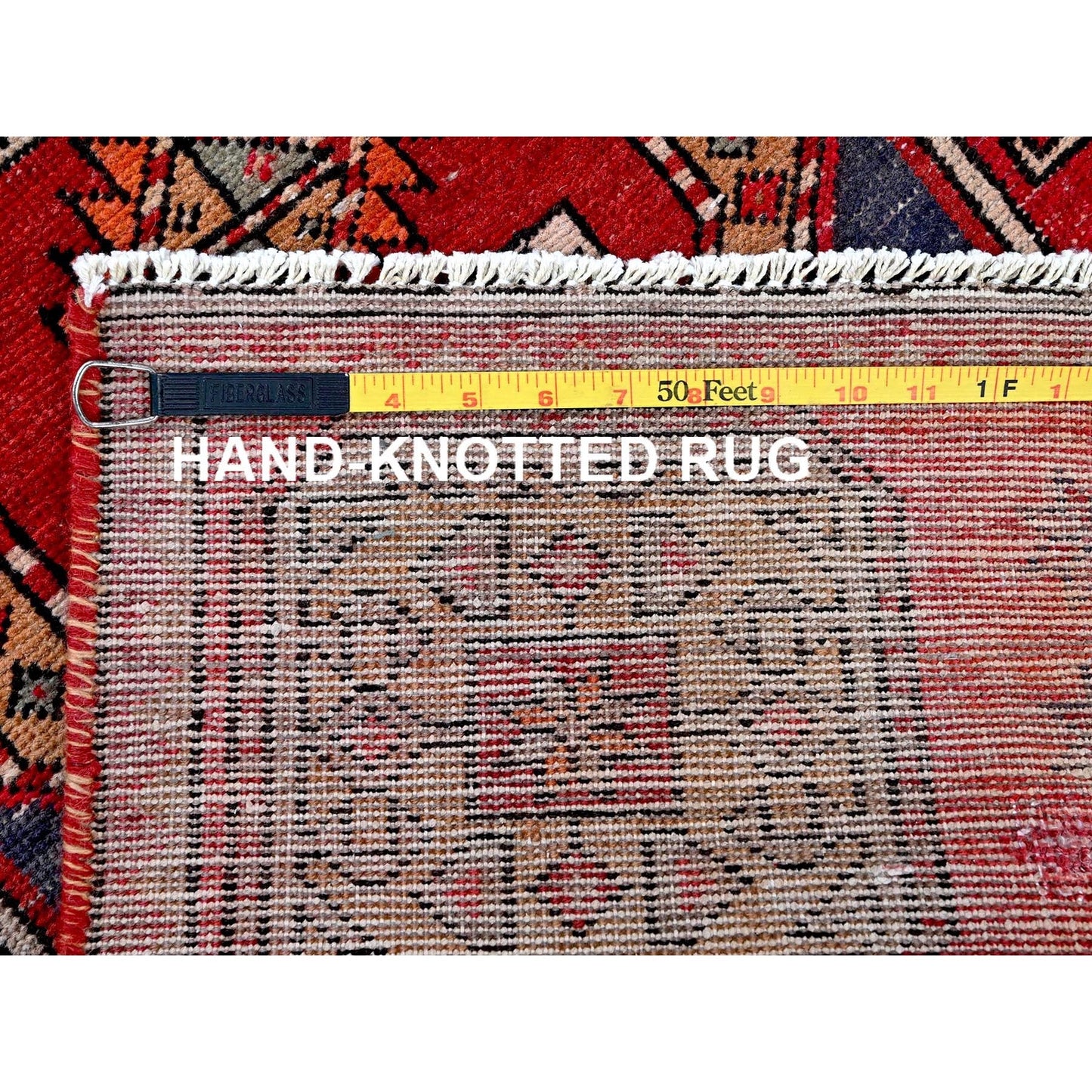 2'3"X9'3" Red Vintage Zoroastrian Tebraz Pure Wool Hand Knotted Runner Rug