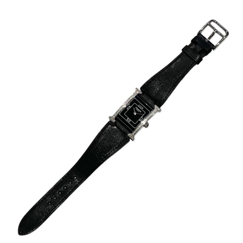Hermes H Watch Double Tour Sm Hh1.231 Black