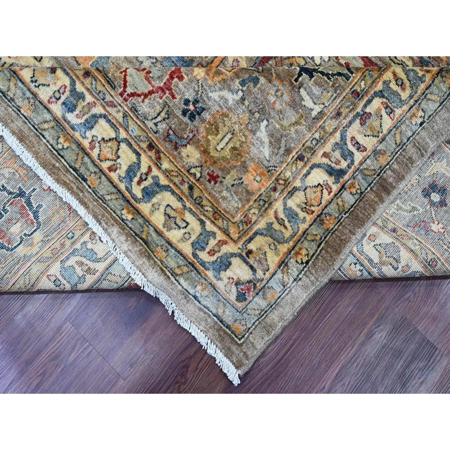 9'X12'1" Brown Aryana, Bijar Garus High Mountain Wool Hand Knotted Rug
