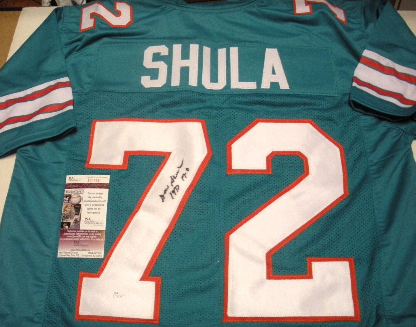 Don Shula Miami Dolphins Undefeated 1972