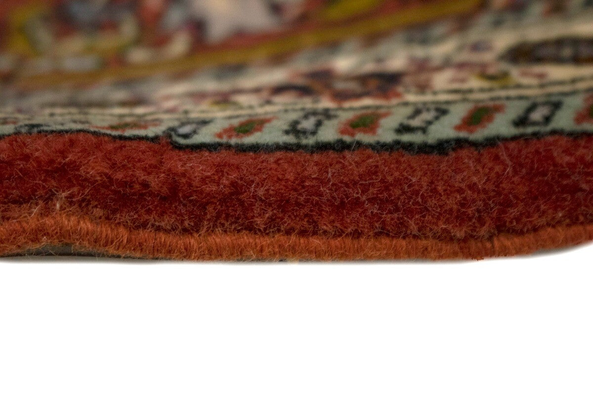 Rare Plush Burnt Orange Floral Wool Area Rug