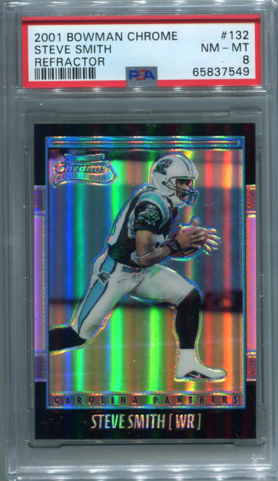 Steve Smith 2001 Bowman Chrome Refractor #132 Psa