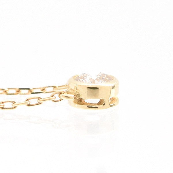 Ahkah Necklace 1P Diamond One-Point Diamond K18 Yellow Gold