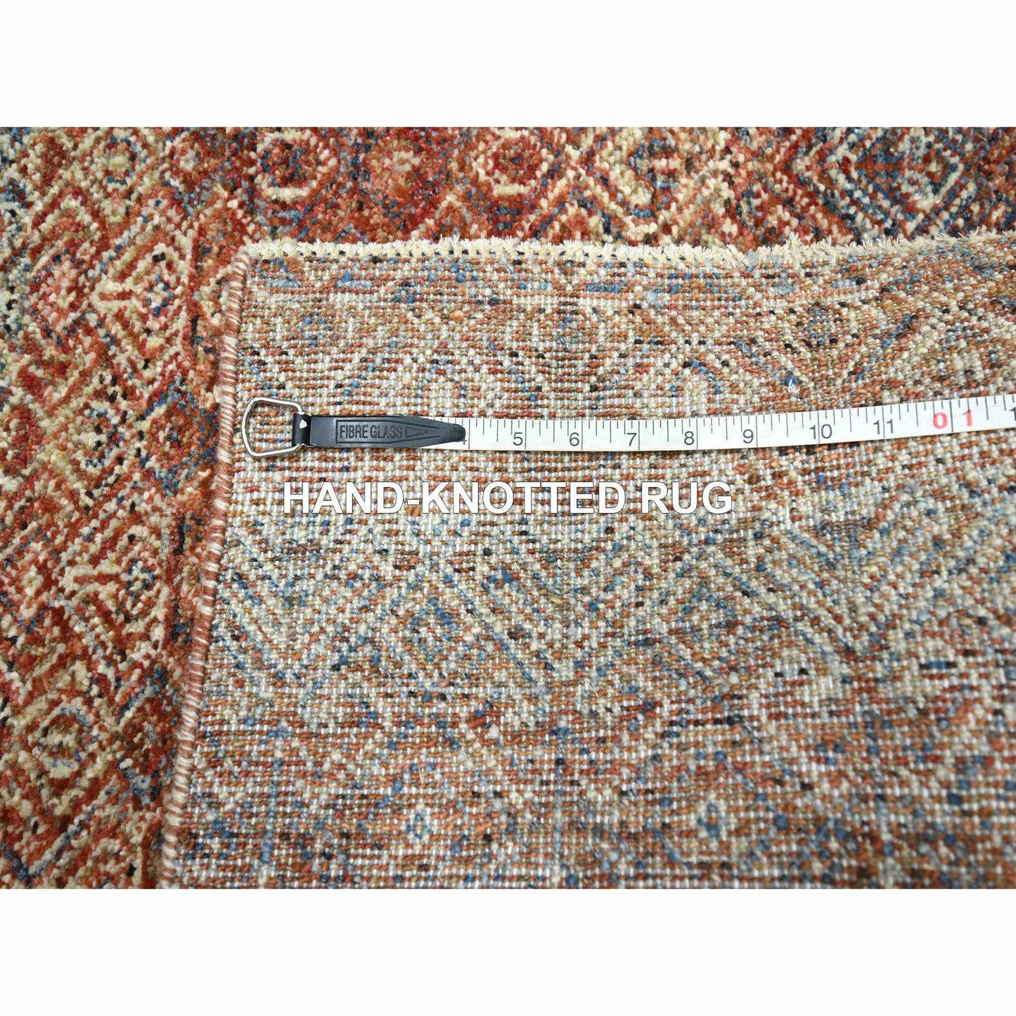 2'7"X10' Clay Red Hand Knotted Kohinoor Herat Design Soft Wool Runner Rug