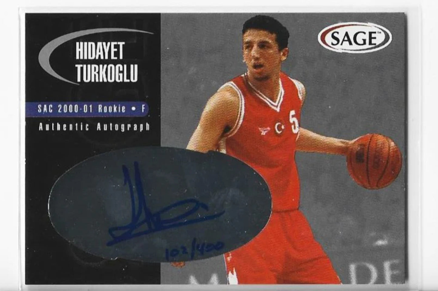 Hidayet Turkoglu 2000 Sage #A48 (102/400) Rookie