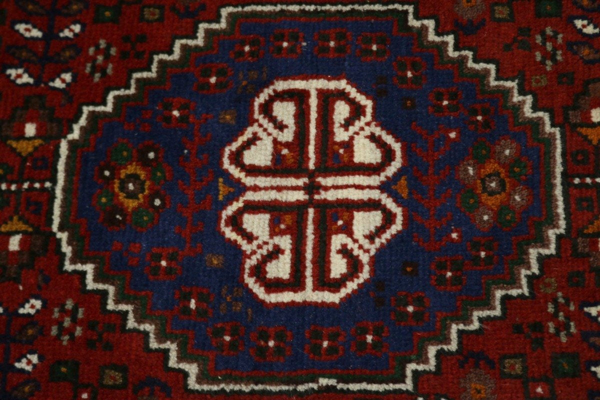 Hand-Knotted Vintage Tribal Wool Area Rug Small