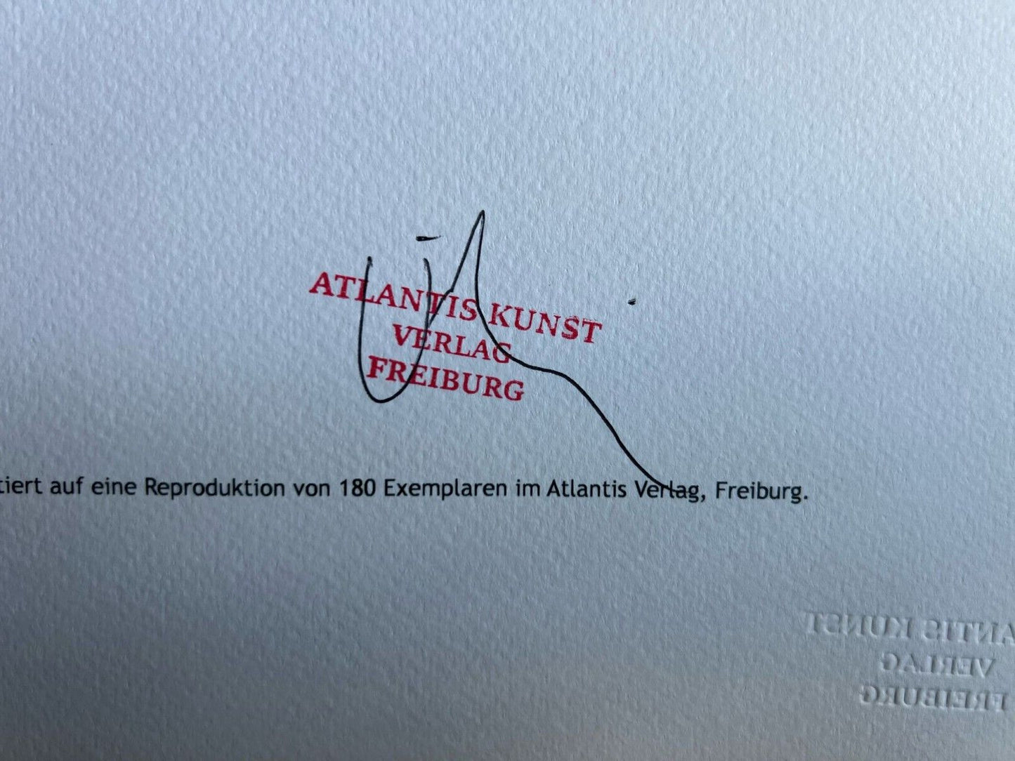 Lucio Fontana Lithograph 1978 Coa Signed Pen Numbered Pencil