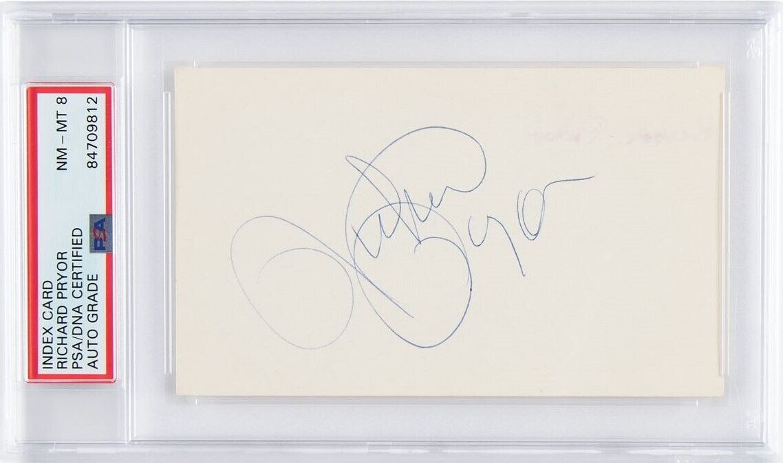 Richard Pryor Autographed 3X5 Card Performer Psa/Dna 177196