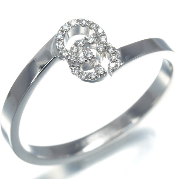 Gucci Ring Diamond Gg Running Us6.5-6.75 18K 750 White Gold