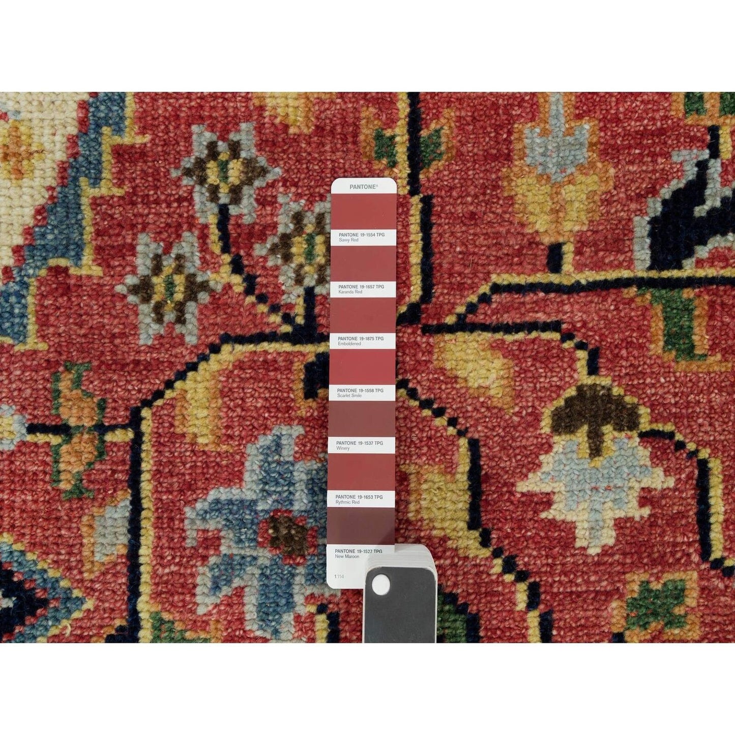 9'X12' Indian Red Hand Knotted Heris Serapi Pure Wool Oriental Rug