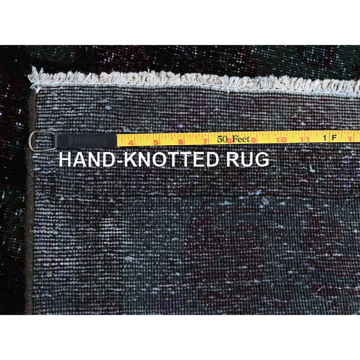 3'2"X6' Dark Red Overdyed Vintage Zoroastrian Hand Knotted Wool Runner Rug