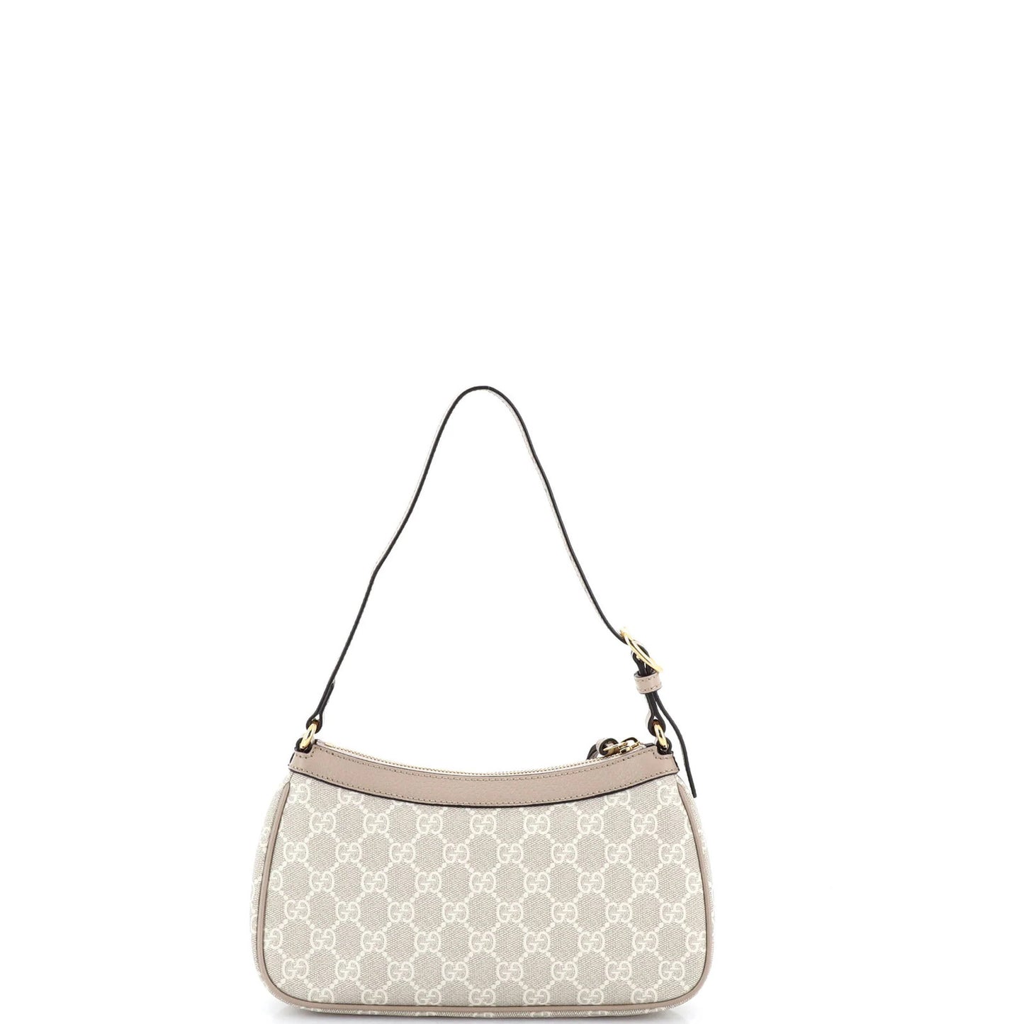 Gucci Ophidia Zip Pochette Shoulder Bag Gg Coated Canvas With Leather Small