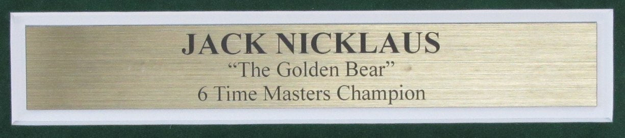 Jack Nicklaus Signed Pin Flag 2005 Masters W/Photo Collage Framed Psa/Dna 195883
