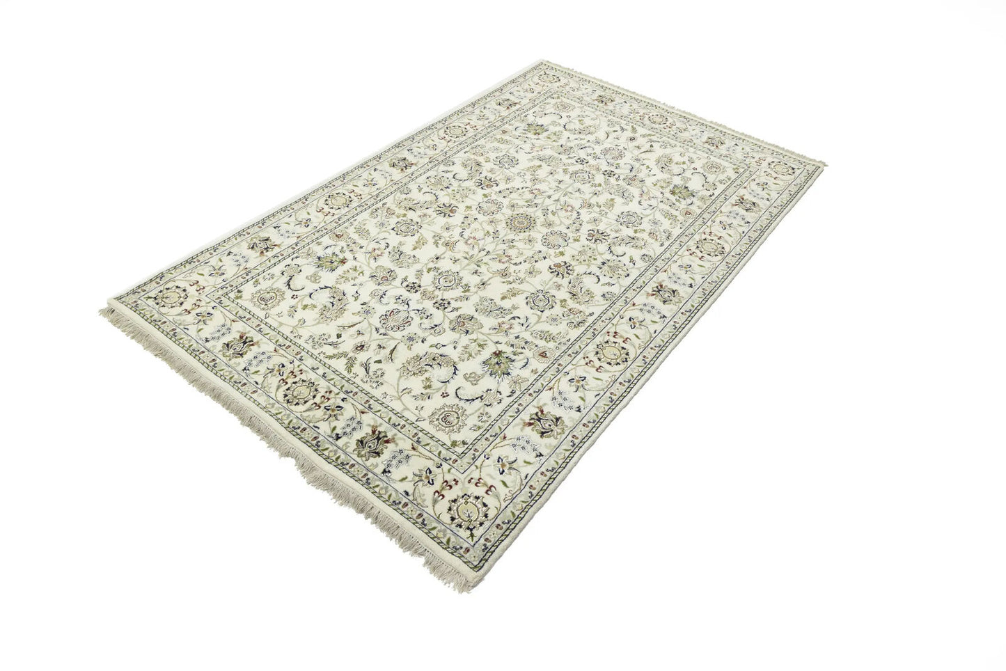 Indo-Nain Oriental Rug Classic Floral Style