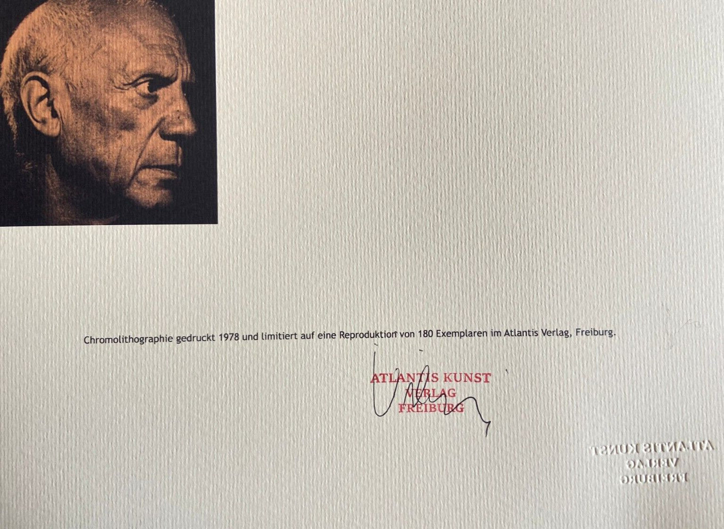 Pablo Picasso Lithograph Coa Signed By Hand