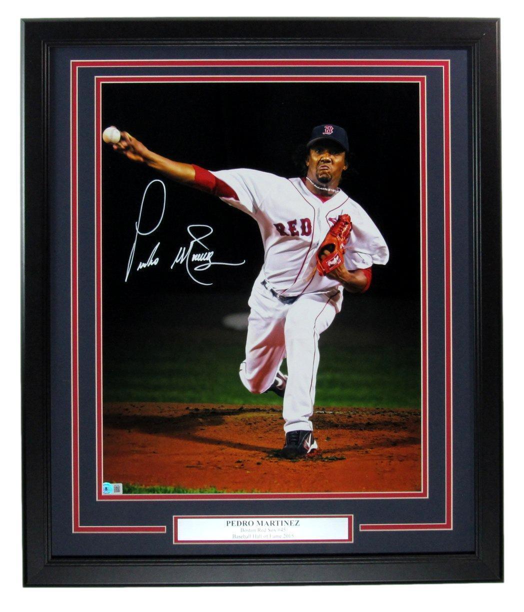 Pedro Martinez Hof Autographed 16X20 Photo Boston