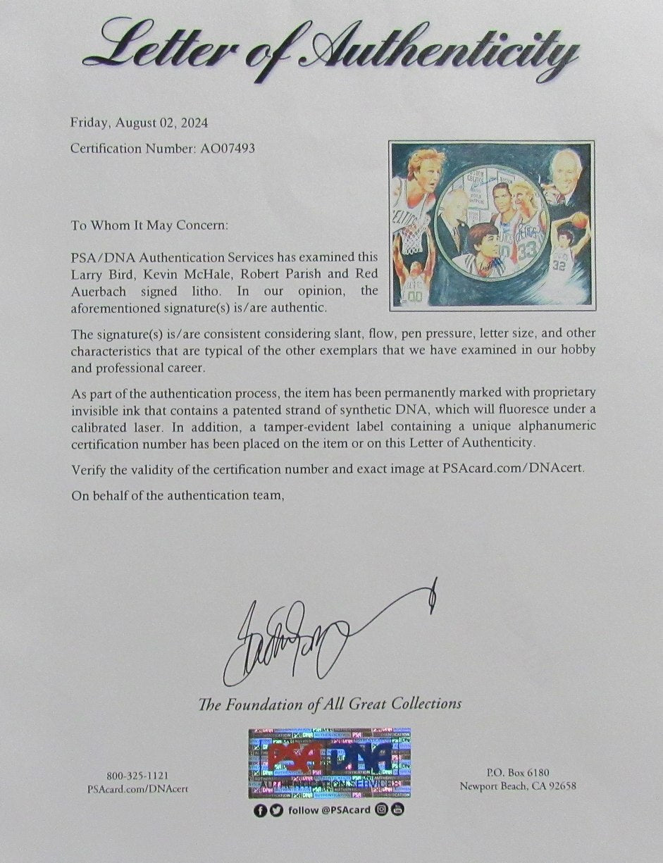 Bird/Mchale/Parish/Auerbach Multi-Signed 24X20