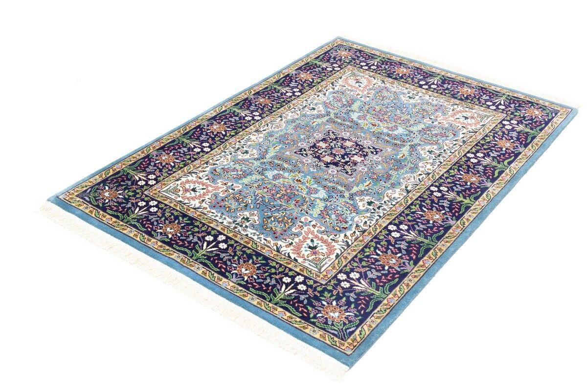 Handmade Kirman Oriental Rug Classic Floral