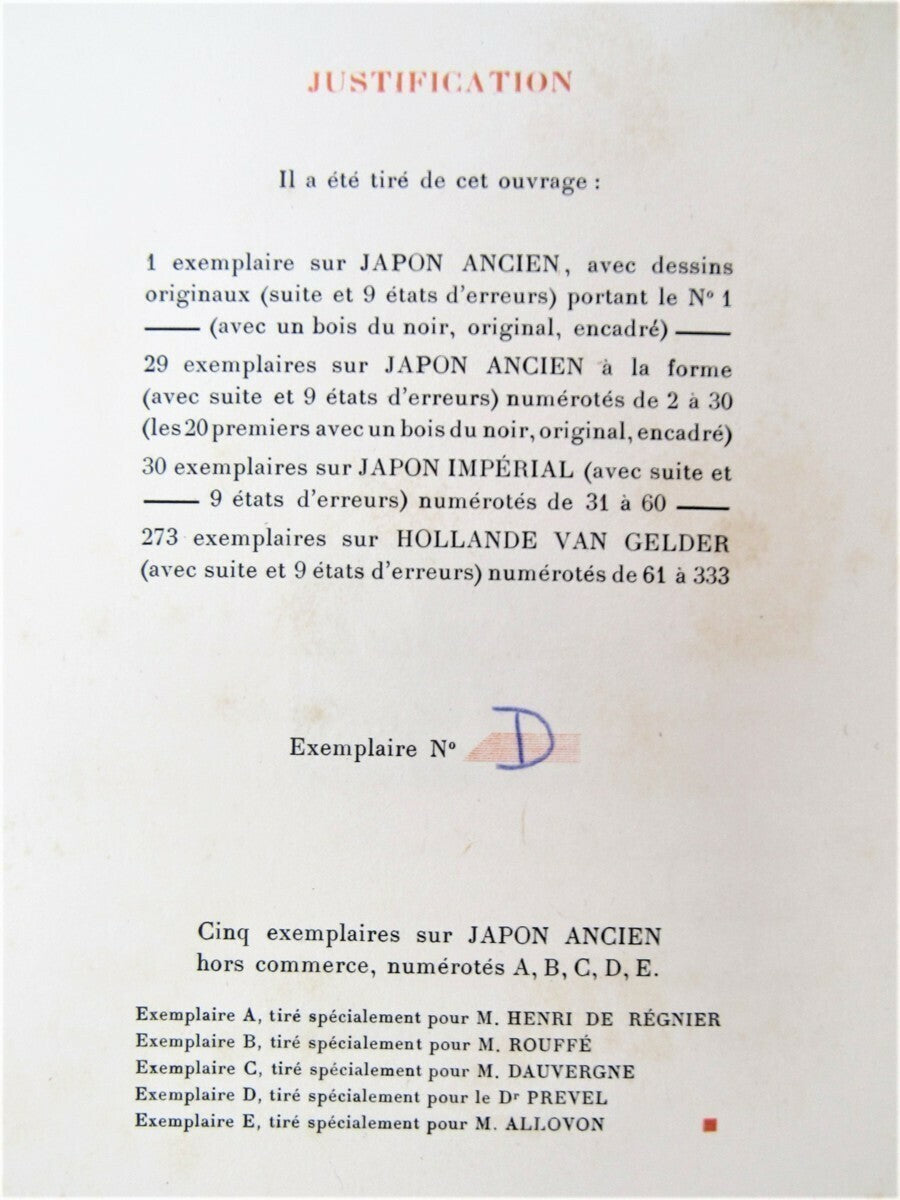 Henri De Rgnier - Les Amants Singuliers 1926 Signed Edition Rouffe 1St Edition