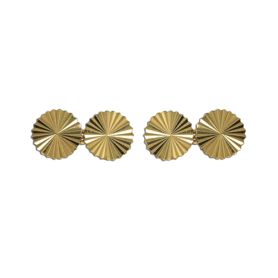 18K Yellow Gold Vintage Cartier Gold Cufflinks