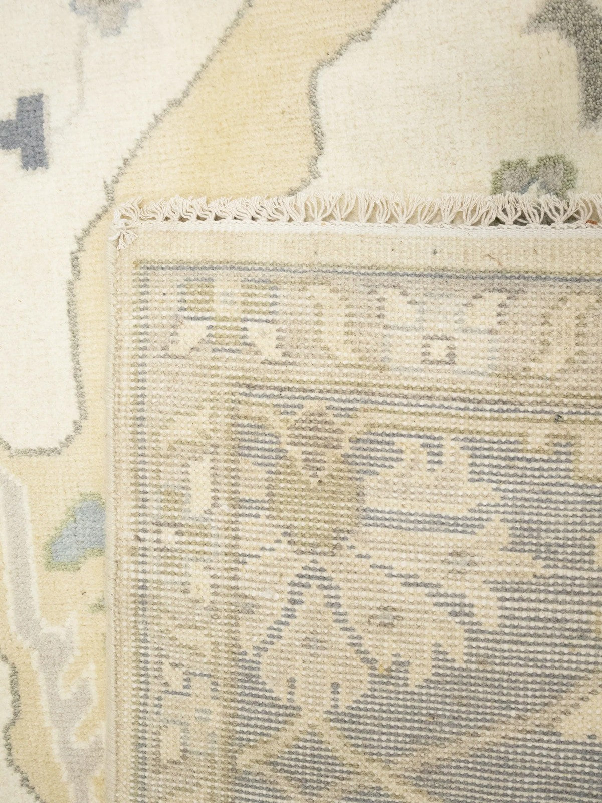 Handmade Extra Large Oushak Oriental Rug Cream