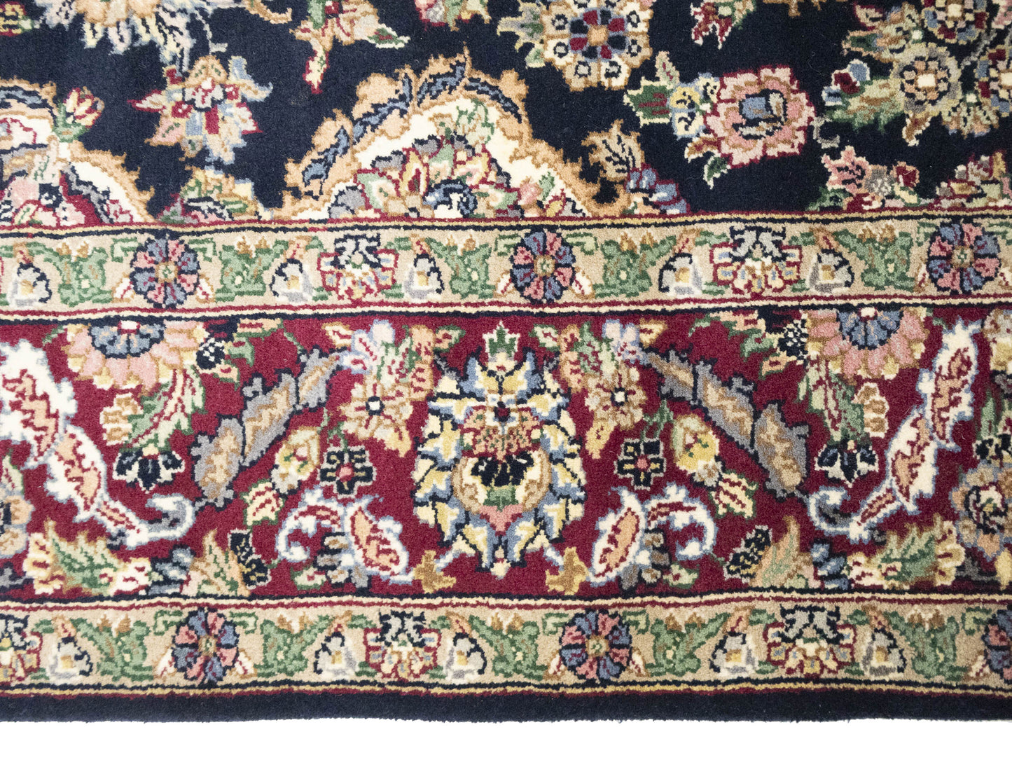 Handmade Oriental Rug Classic Floral Design Home
