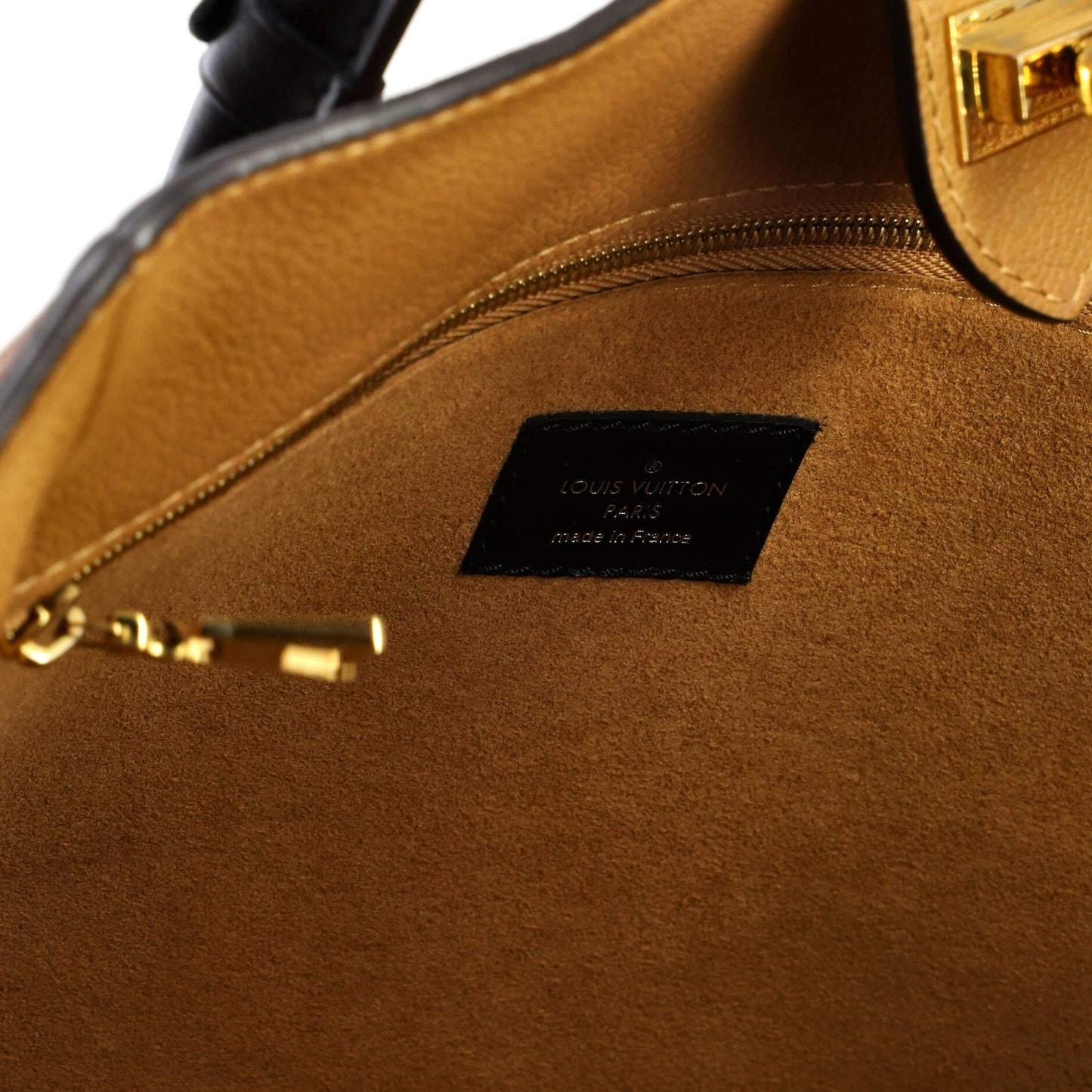 Louis Vuitton On My Side Tote Leather With Monogram Canvas Mm