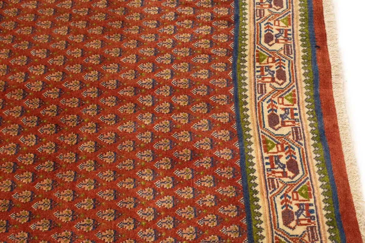 Vintage Oriental Runner Rug Allover Floral Design