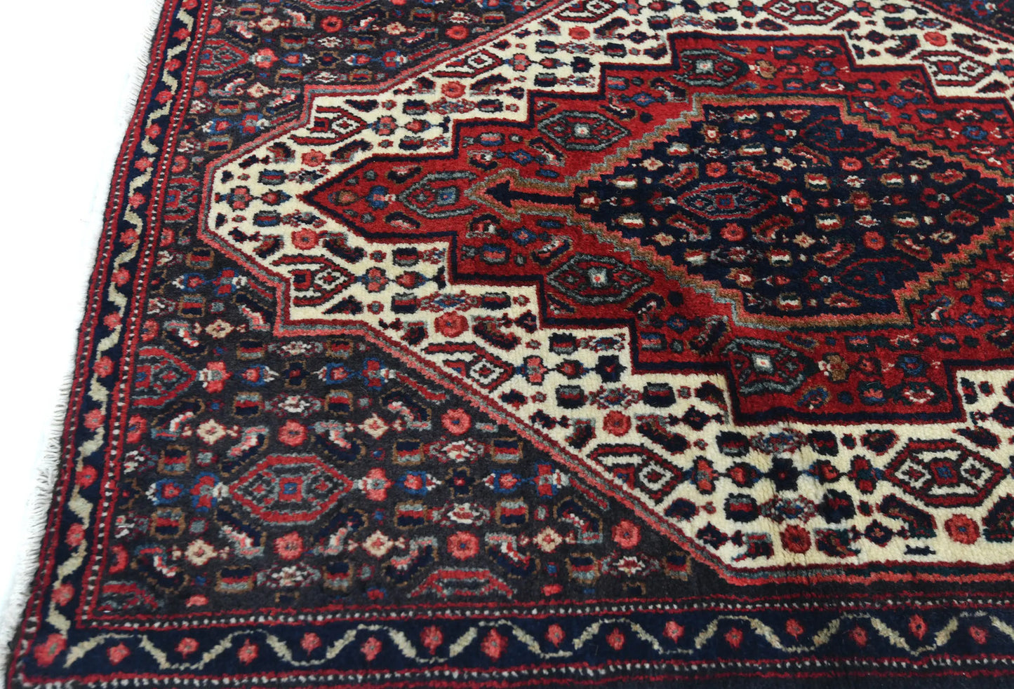 Vintage Hand-Knotted Red Wool Rug 2'5X3'4 Ft