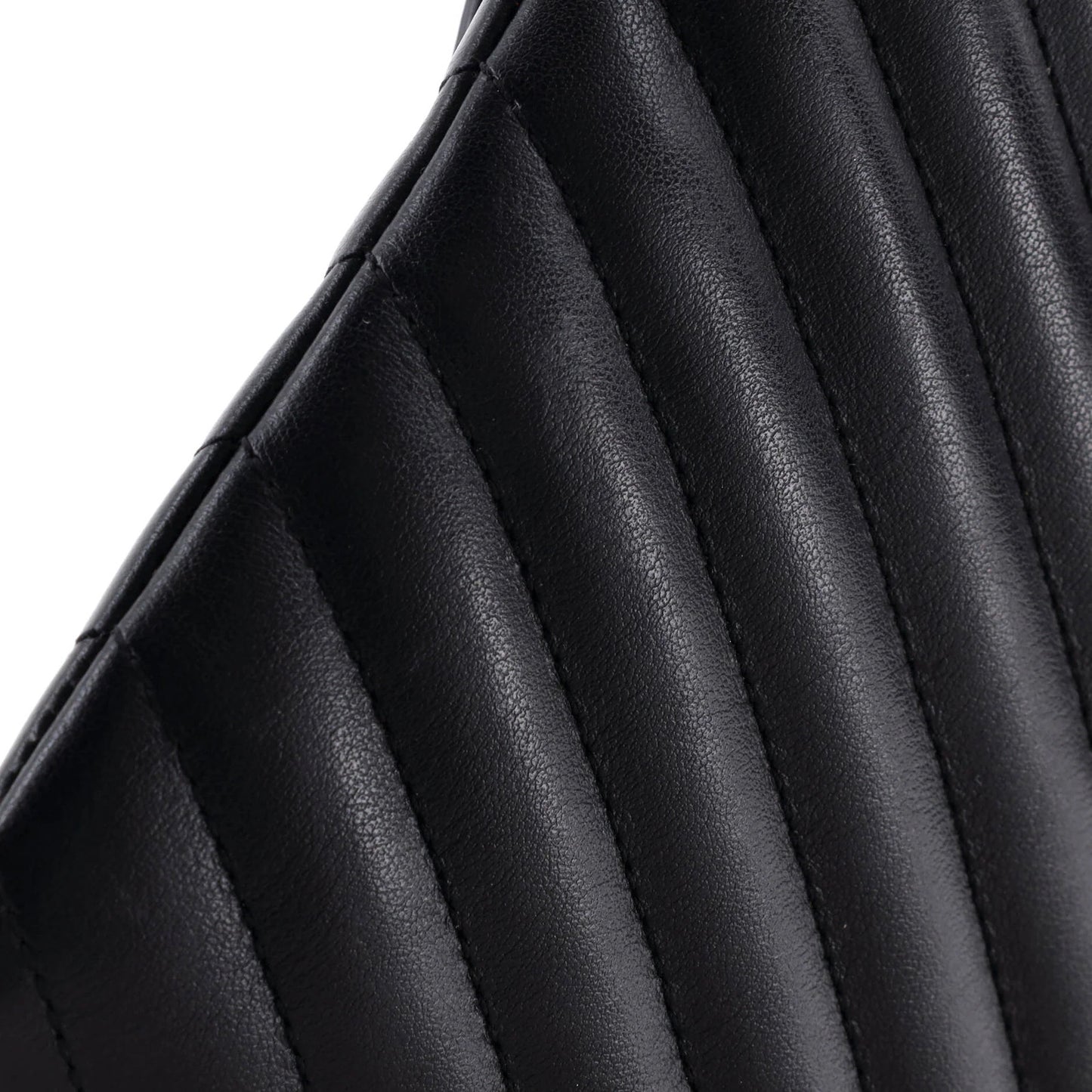 Saint Laurent Classic Monogram Wristlet Pouch Matelasse Chevron Leather Small